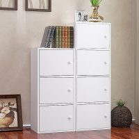 家乐铭品 书柜书架带门储物柜简约现代置物柜自由组合收纳柜经济型 高80cm