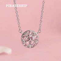 PIRATESHIP海盗船 银饰小樱花银项链女气质简约短款女生个性锁骨链女新款韩国 两款可选
