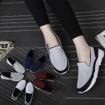 美诗晴 2017新款夏季运动鞋女韩版网面乐福鞋学生跑步网面休闲透气一脚蹬