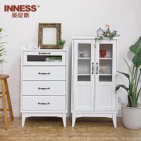 INNESS英尼斯 D-6009 简易橱柜餐边柜碗柜阳台柜子厨房柜收纳柜储物柜带门书柜