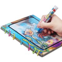 怀乐 3-6岁宝宝玩具环保涂鸦学习卡片填色图画画本儿童水画册画本