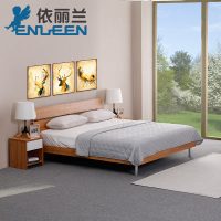 EVENILAND依丽兰 D款 现代简约家具双人床主卧室储物床经济板式床 180*200cm