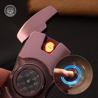 TIGER虎牌(烟具) 指尖陀螺充电打火机定制个性创意成人手指旋转点烟器男士刻字