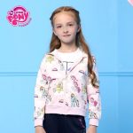 My Little Pony小马宝莉 女童外套春秋2017新款韩版女宝宝连帽开衫上衣儿童外套