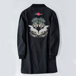 LFU NSEN雷弗尼森 2017秋季新款外套男韩版潮流刺绣夹克帅气上衣春秋风衣中长款