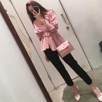 莫歌 2017秋装新款女装潮欧洲站时尚气质两件套春秋季名媛小香风套装夏