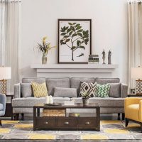 优梵艺术 简约现代可拆洗布艺沙发小户型时尚四人位组合客厅家具