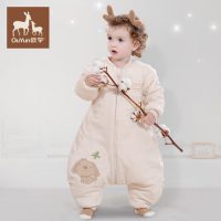 欧孕 儿童睡袋婴儿秋冬季防踢被宝宝睡袋春秋薄棉四季分腿中大童新生儿