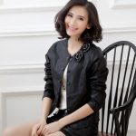 张林菲 2017春秋季新款韩版短款上衣女装PU皮衣修身显瘦小外套大码夹克潮