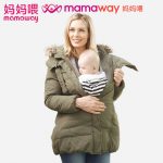 妈妈喂 羽绒服孕妇装外衣外套 冬装中长款加厚时装秋冬大衣1564