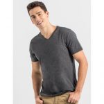 Gap男装 全棉基本款纯色V领T恤柔软弹力打底衫 768638-1