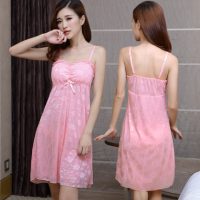 简印 抹胸情趣吊带睡裙冰丝清新蕾丝性感睡衣少女士夏季内衣公主带胸垫