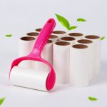 百易特 10厘米可撕式粘毛器除毛器衣物服粘尘纸家居粘毛滚宠物黏毛滚滚筒 1手柄+4卷纸