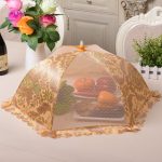 沃尊 饭菜罩子桌盖菜罩可折叠餐桌罩食物防苍蝇长方形饭碗遮菜盖伞大号 16寸