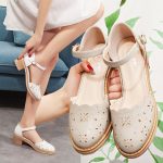 毅雅 2017新款凉鞋女夏百搭韩版学生包头学院风罗马粗跟女中跟厚底