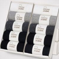 Bejirog北极绒 袜子男士短袜中筒长棉袜防臭夏季男袜四季薄款黑白船袜隐形袜 12双