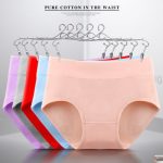 妮必挺 女士内裤中腰纯棉少女棉质面料全棉大码性感学生夏季盒装三角内裤