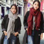 艾莱客 棉麻围巾女冬季围脖大披肩两用韩版长款春秋百搭学生夏季纯色丝巾