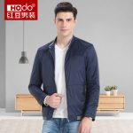 Hodo红豆 2017秋新品男士修身夹克立领简约基础款012S