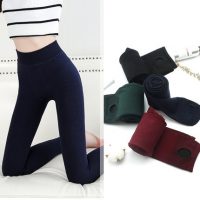 金缕梅 秋冬薄款七彩棉高腰踩脚连脚女一体裤加绒加厚大码显瘦内穿打底裤 多色可选