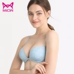 MiiOW猫人 前扣无钢圈少女文胸小胸聚拢薄款蕾丝性感舒适夏季大码女士内衣