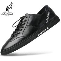 L’ALPINA阿尔皮纳 男鞋秋季2017新款真皮板鞋男休闲鞋皮鞋男士潮鞋百搭韩版
