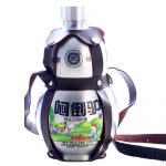 乌兰山 白酒闷倒驴酒不锈钢壶葫芦装1500ml60度高粱酒粮食背壶瓶装烈酒