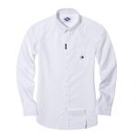 南极人 港风纯棉牛津纺白衬衫男长袖修身韩版休闲青年潮流潮牌衬衣 多色可选