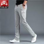 NIANJEEP吉普盾 运动裤男士裤子2017秋季新款卫裤男直筒大码青年加厚宽松休闲长裤