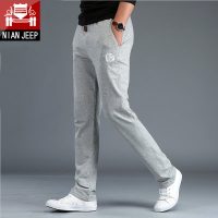 NIANJEEP吉普盾 运动裤男士裤子2017秋季新款卫裤男直筒大码青年加厚宽松休闲长裤