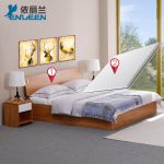 EVENILAND依丽兰 C2 现代简约床卧室储物床1.8米床板式床双人椰棕薄定制床垫180*200cm