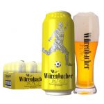 德国进口 Wurenbacher瓦伦丁 拉格啤酒 500ml*24听