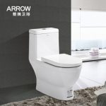 ARROW箭牌 卫浴马桶节水静音连体地排坐便器抽水马桶直冲式AB1287/AE1080 AB1287MD300坑距