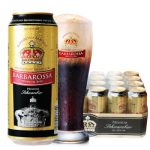 德国进口啤酒 凯尔特人（Barbarossa）黑啤酒 500ml*24听 整箱装 德啤精选 口味醇厚