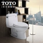 TOTO 卫浴喷射虹吸智洁连体抽水马桶节水防臭雪花釉座便器CW854SB
