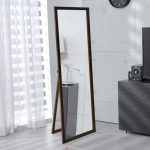 玉晶 YJ-CH01 实木穿衣镜 落地镜长镜子全身镜支架镜立体试衣镜大镜简约镜154×34.3cm 多色