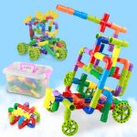 达拉 BD1141 拼插管道积木玩具 幼儿园早教女男孩宝宝儿童玩具 38件配收纳箱