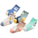 丹拉迪 儿童袜子纯棉女童袜子春秋厚款宝宝袜子秋冬男童袜子 5双 多款可选