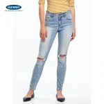 Old Navy女装 摇滚明星做旧牛仔裤时尚破洞铅笔裤 621508Z