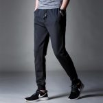 黑门 夏季哈伦裤男士韩版束脚运动裤男款长裤子修身小脚裤休闲裤卫裤潮