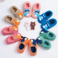 BradMiller布拉米勒 宝宝棉拖鞋女冬季男儿童防滑居家拖鞋小孩毛毛包跟棉鞋 多色可选