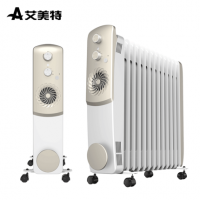 Airmate艾美特 HU1326-W 取暖器家用节能电热油汀电暖气13片暖风机省电烤火炉电暖器油丁 2500W