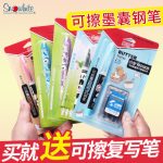 Snowhite白雪 小学生钢笔套装 钢笔5支装+送40支墨囊 可擦可换墨囊三年级小学生用套装儿童卡通书写练字