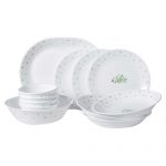 VISIONS康宁 12头香草城市玻璃餐具套装 清新小花