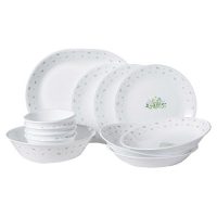 VISIONS康宁 12头香草城市玻璃餐具套装 清新小花