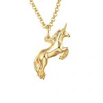 Lily Charmed 英国设计师品牌“奇迹由你创造”魔法独角兽 金色 手工打造 40cm 925银镀金 女士项链 CNGUNI41