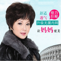 琳娜假发秀 中老年假发女短发真发蓬松逼真短卷发老年人假发套送妈妈真人发丝 多色可选