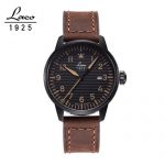 LACO朗坤 861971 德国进口男士原装真皮军表时尚休闲新款手表男石英表腕表 3色可选