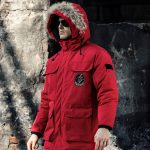 AKseries AK男装 冬季新品中长款加厚狼毛保暖羽绒服外套