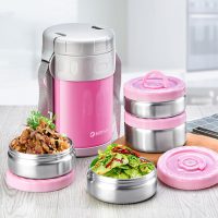 德国EDISH壹滴水 保温饭盒超长保温桶3层饭盒便当盒304不锈钢成人学生4层